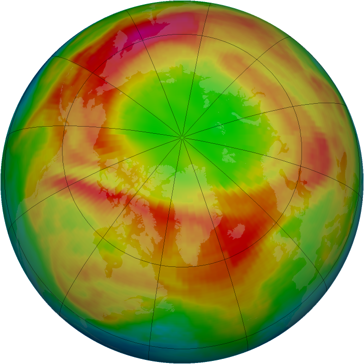 Arctic ozone map for 03 March 1998